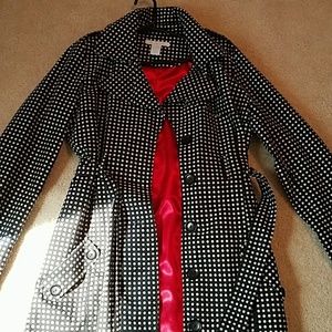Never worn polka dot light weight spring jacket